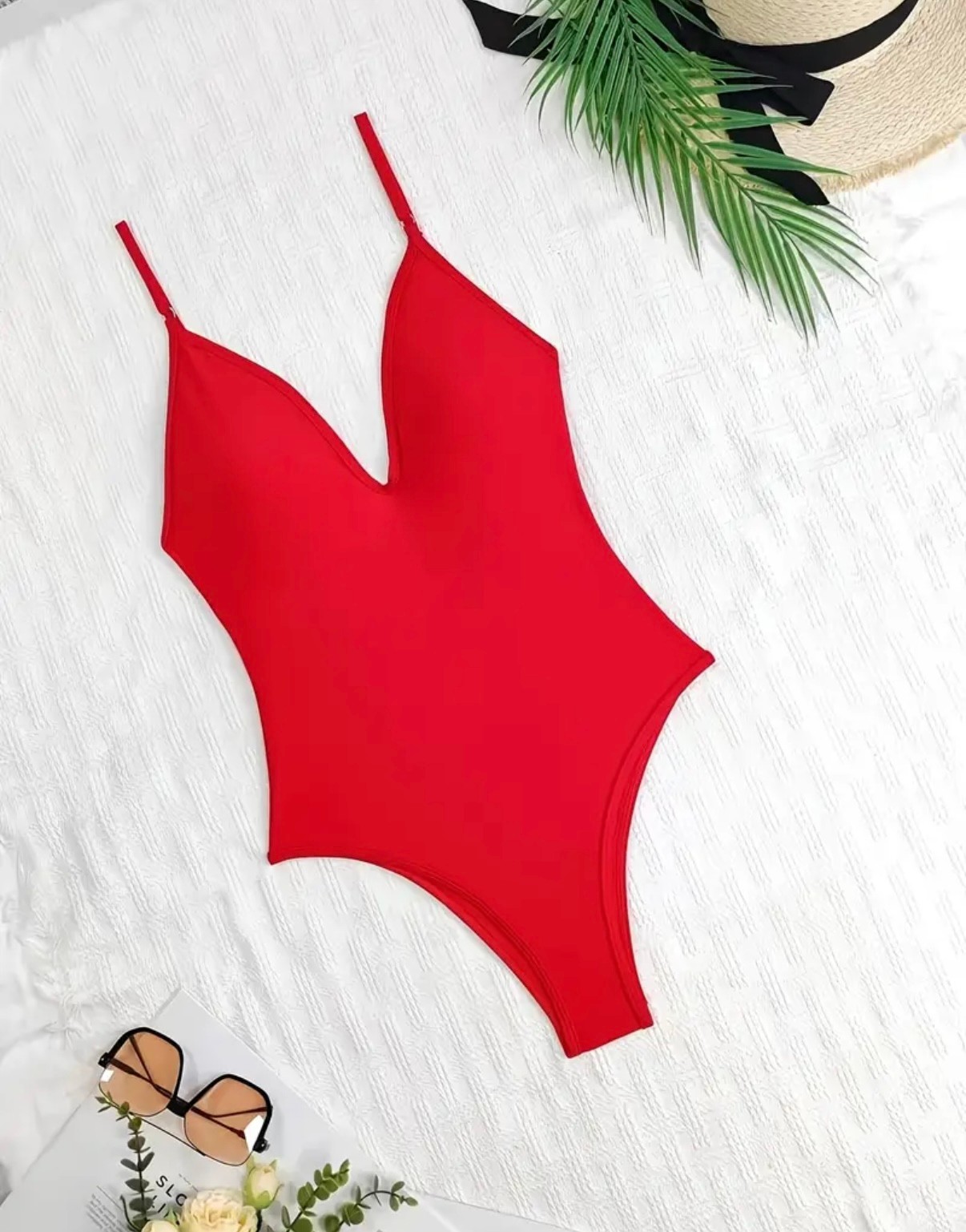 One-Piece Red Swimsuit, original product photo 2
