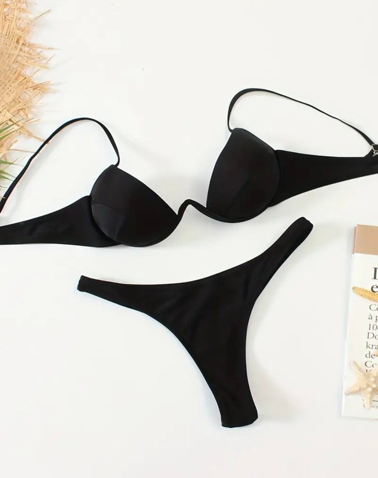 2 Piece Black Swimsuit, original product photo 3