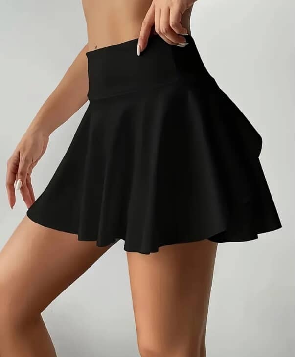 High-Waist Skirt with Shorts & Side Pockets, original product photo 5
